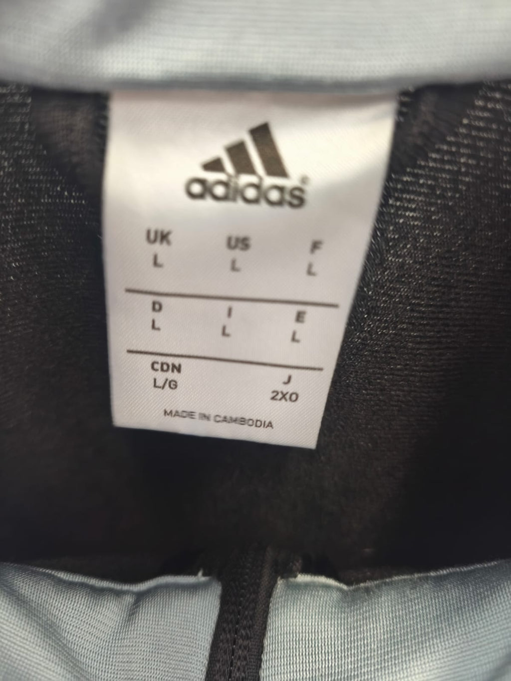 adidas Team Track Jacket – Black/Grey-L