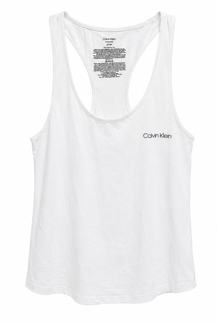 Calvin Klein Racerback Tank Top – White-S