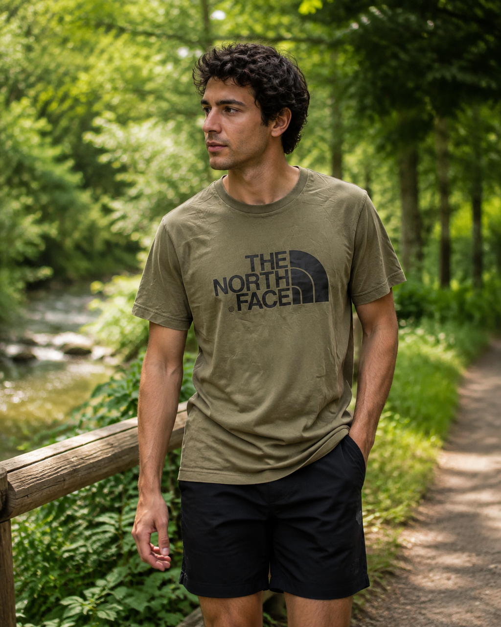 The North Face Ανδρικό T-Shirt Μπλουζάκι – Χακί – L
