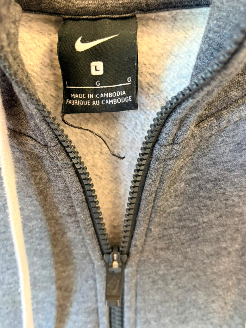 Nike Team Club Full-Zip Hoodie – Grey-L