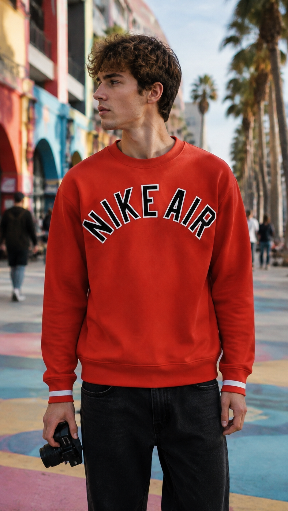 Nike Air Ανδρικό Φούτερ Μπλουζάκι – Κόκκινο – S