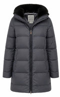Geox Respira Women’s Long Puffer Jacket – Grey-L