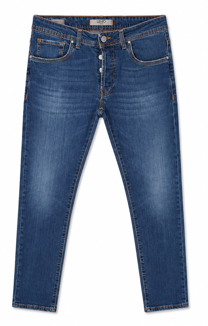Liu Jo Button Fly Slim Jeans – Blue Wash-W33