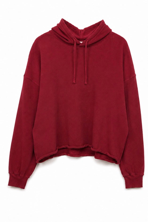 Nike Γυναικείο Crop Hoodie Μπορντό-L