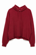 Nike Γυναικείο Crop Hoodie Μπορντό-L
