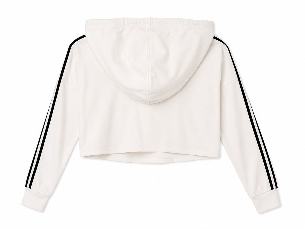 Adidas Originals Γυναικείο Crop Hoodie Λευκό-XS
