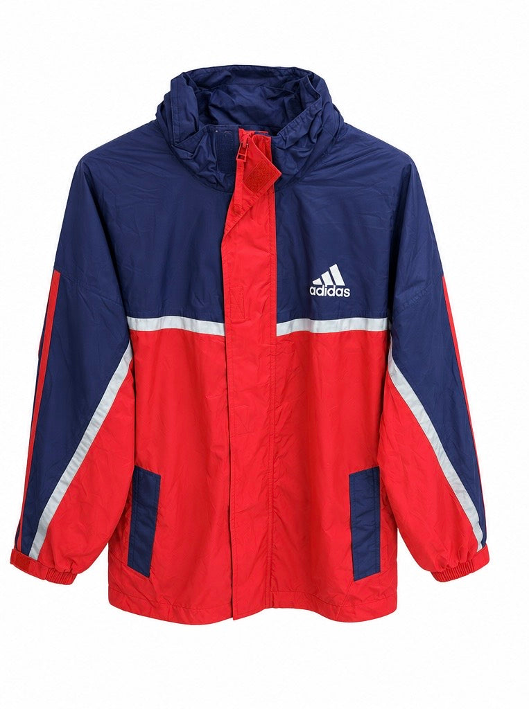Adidas Ανδρικό Αντιανεμικό Μπουφάν – Μπλε/Κόκκινο – L