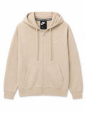 Nike Sportswear Club Fleece Full Zip Hoodie – Μπεζ-L