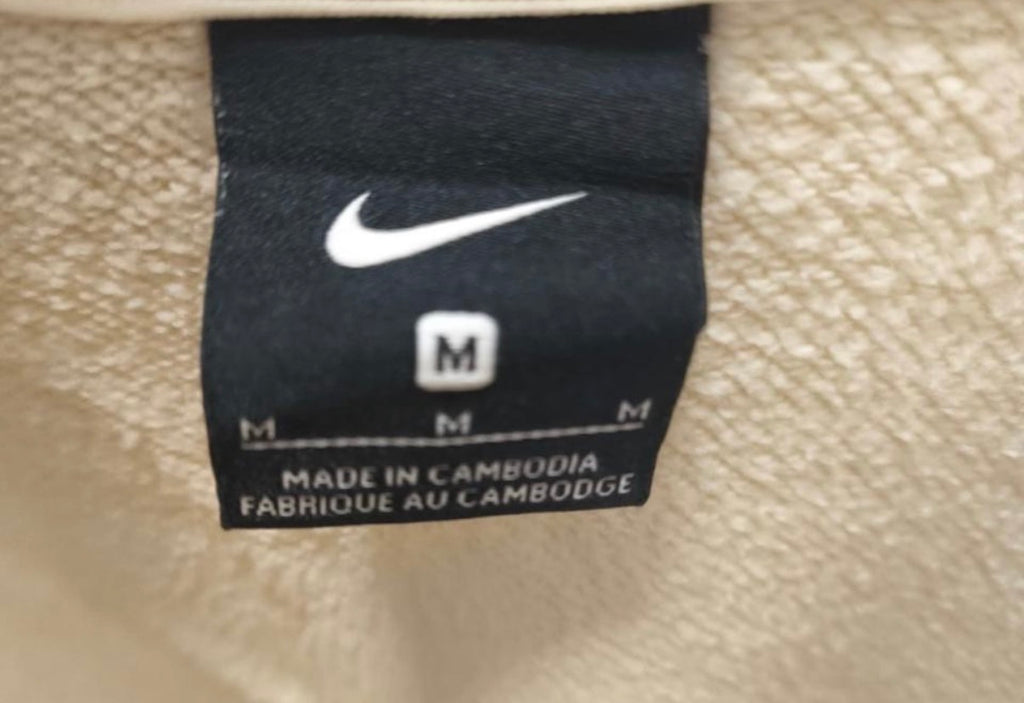 Nike Ανδρικό Φούτερ Εκρού με Κουκούλα - M