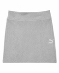 Puma Ribbed Mini Skirt Γκρι-L