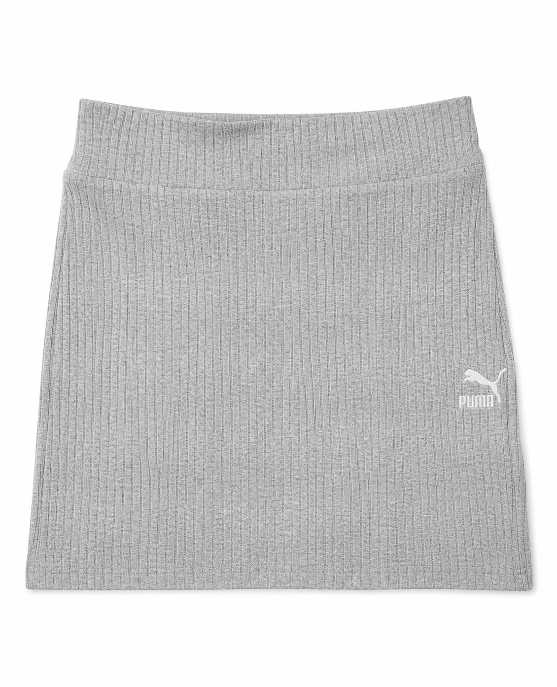 Puma Ribbed Mini Skirt Γκρι-L