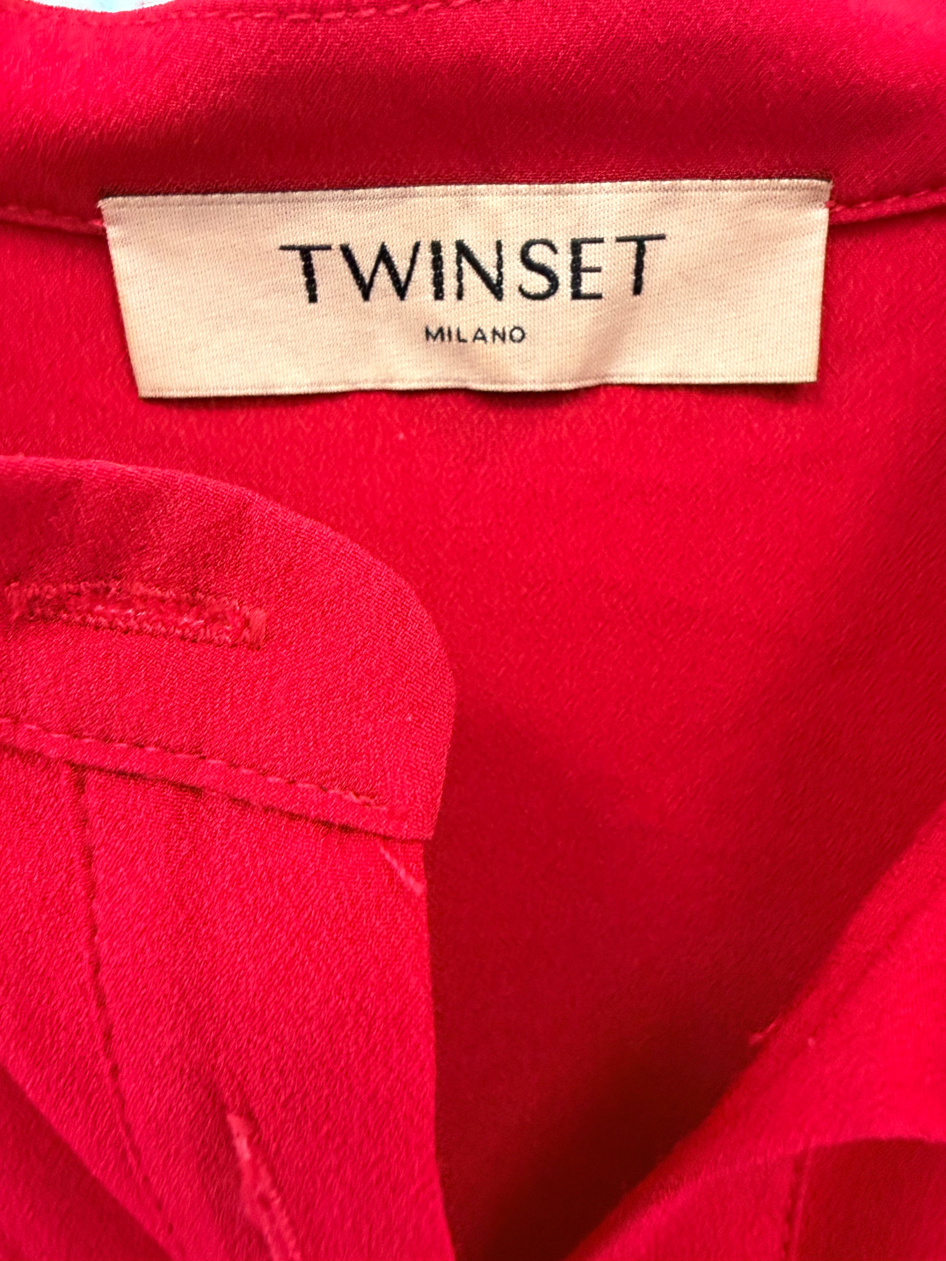 Twinset Πλισέ Midi Φόρεμα – Κόκκινο-L