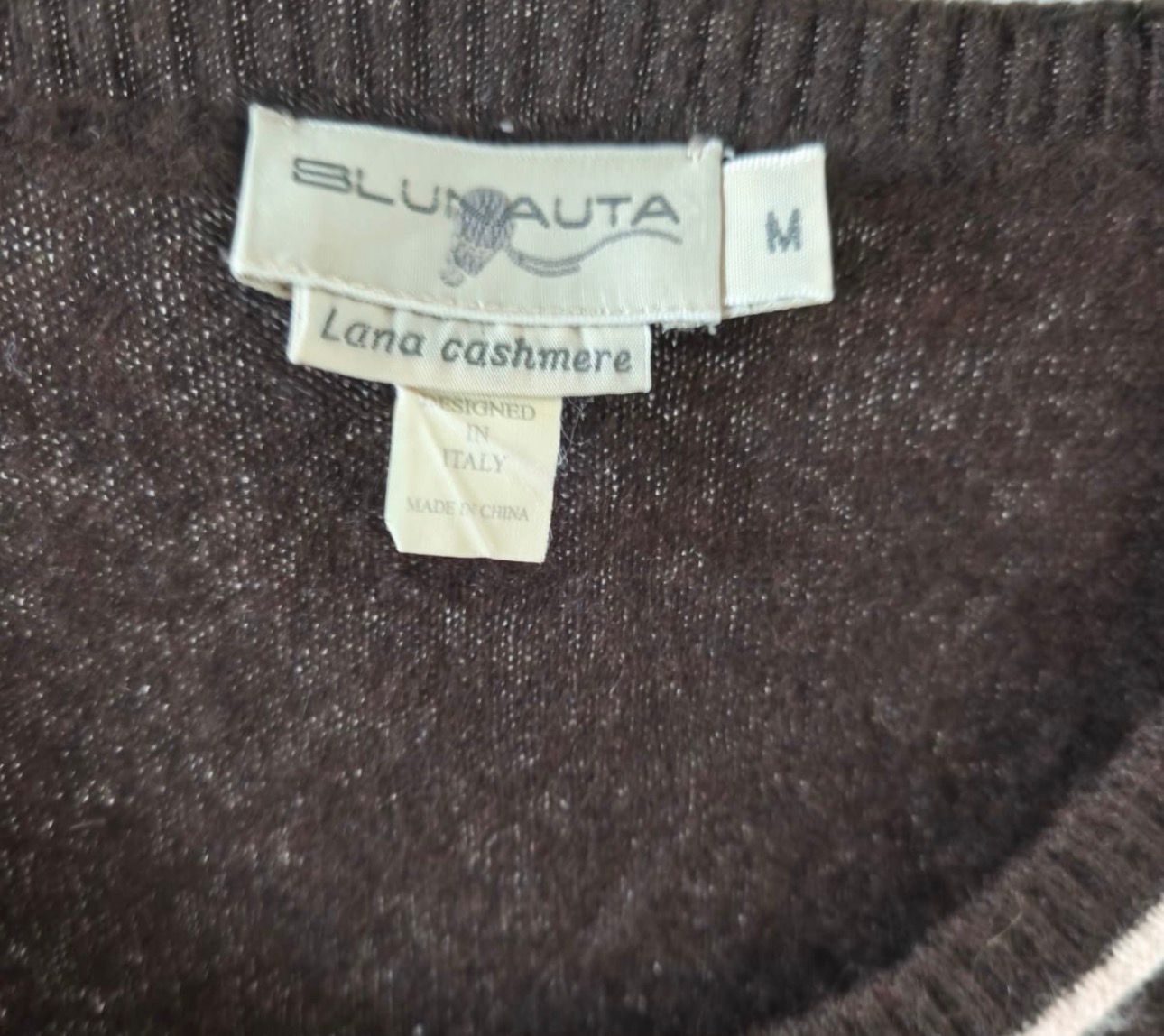 Blunauta Γυναικεία Πλεκτή Μπλούζα Cashmere Blend Καφέ – M