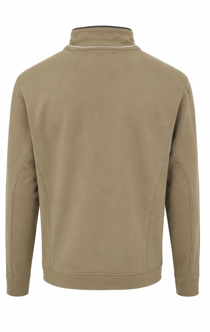 Champion Ανδρική Χακί Ζακέτα Full Zip Script Logo-M