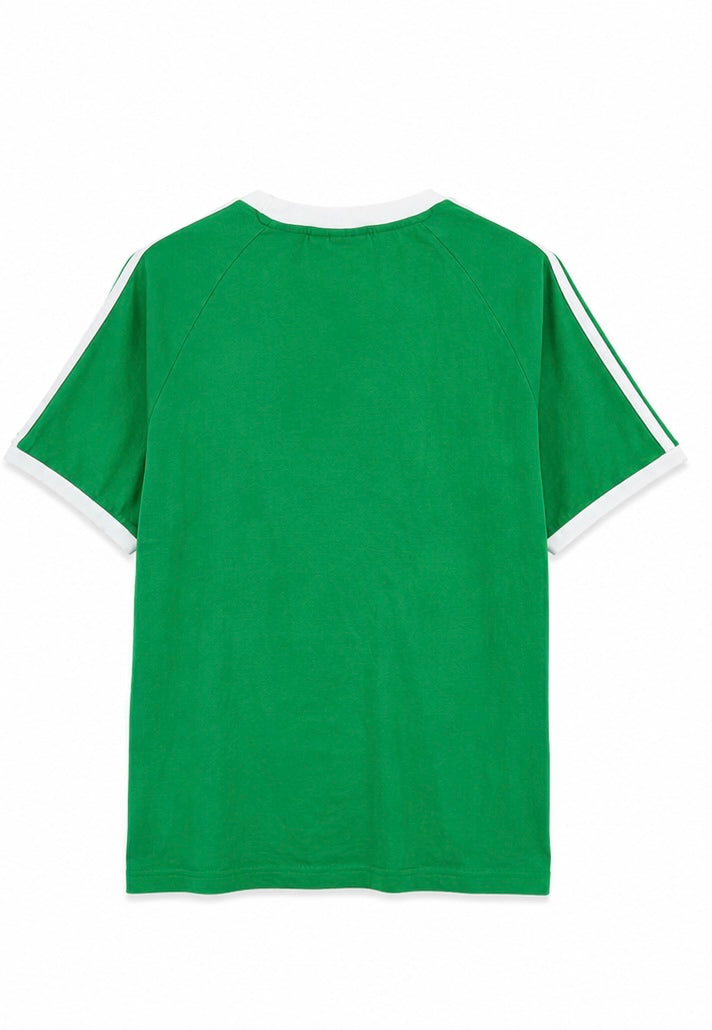 adidas Originals 3-Stripes T-Shirt – Green/White-L