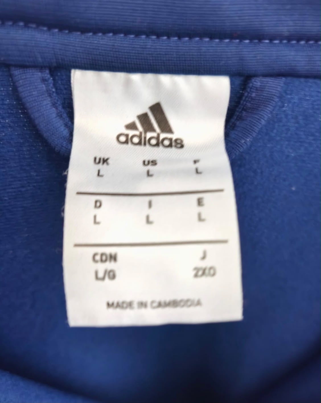 Adidas Track Jacket Navy – Full Zip Team Edition-L