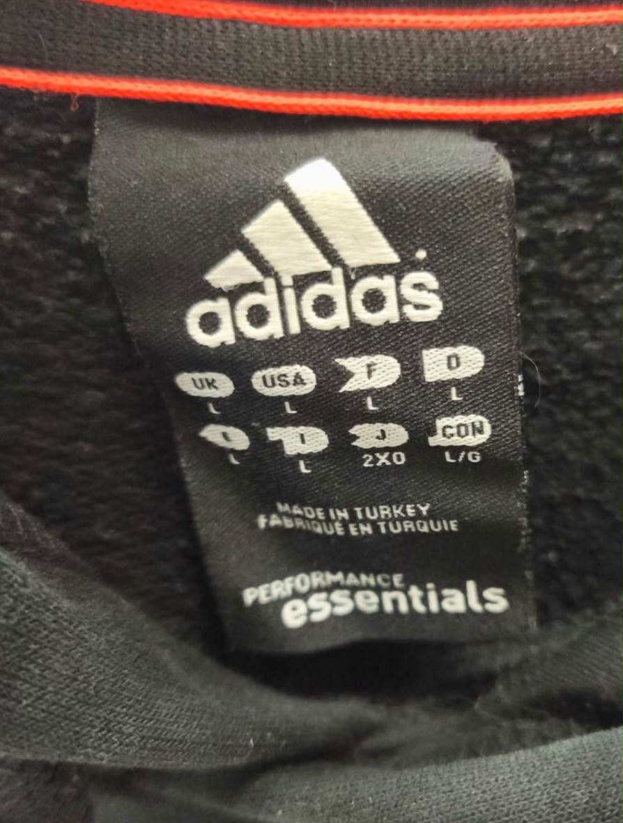 Adidas Ανδρικό Φούτερ Μαύρο – L