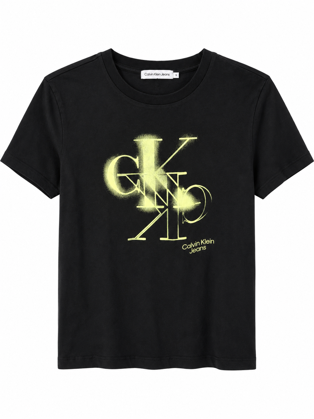 Calvin Klein Jeans Μαύρο T-Shirt με Graphic Logo-S