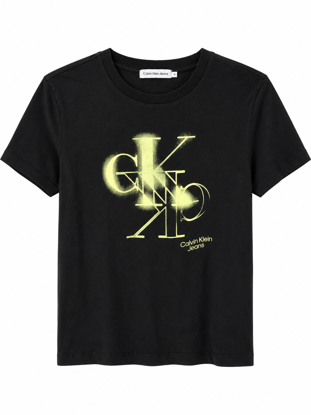 Calvin Klein Jeans Μαύρο T-Shirt με Graphic Logo-S