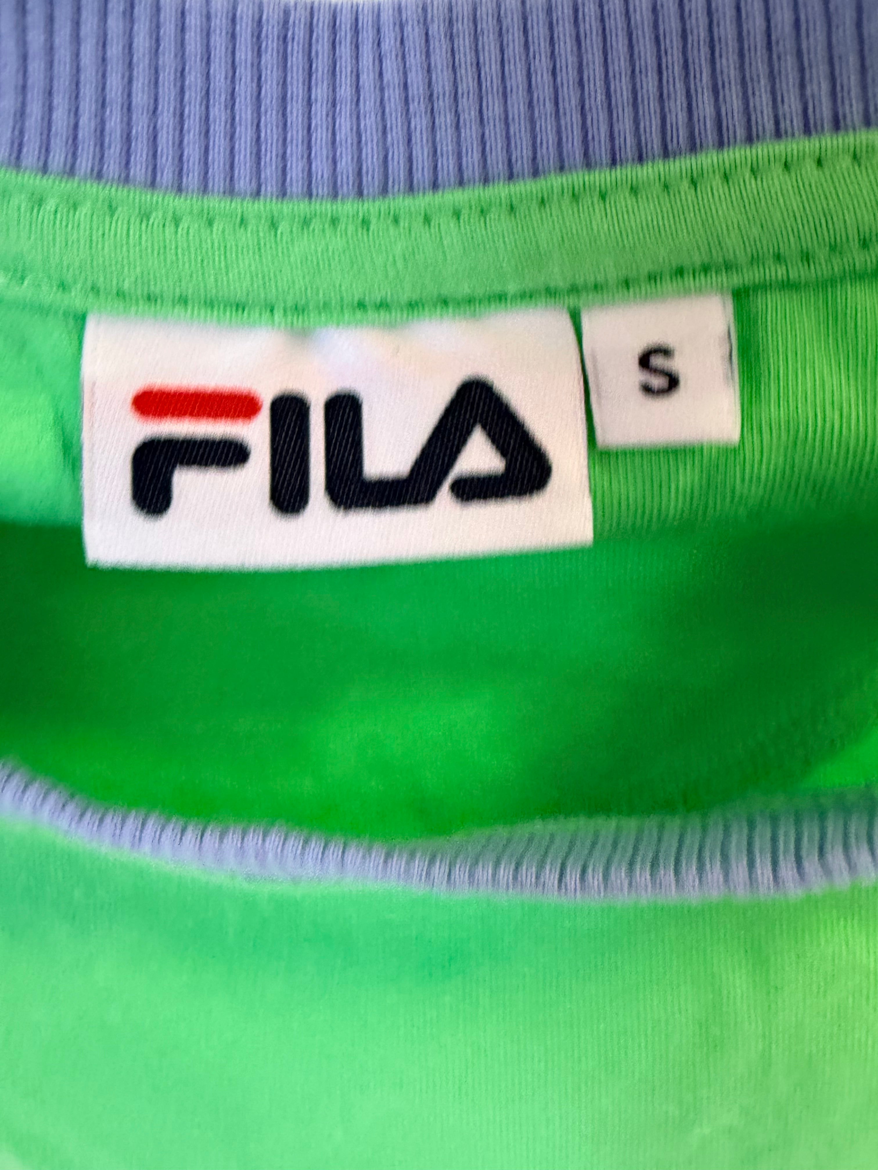 FILA Neon Green Ringer T-Shirt-S