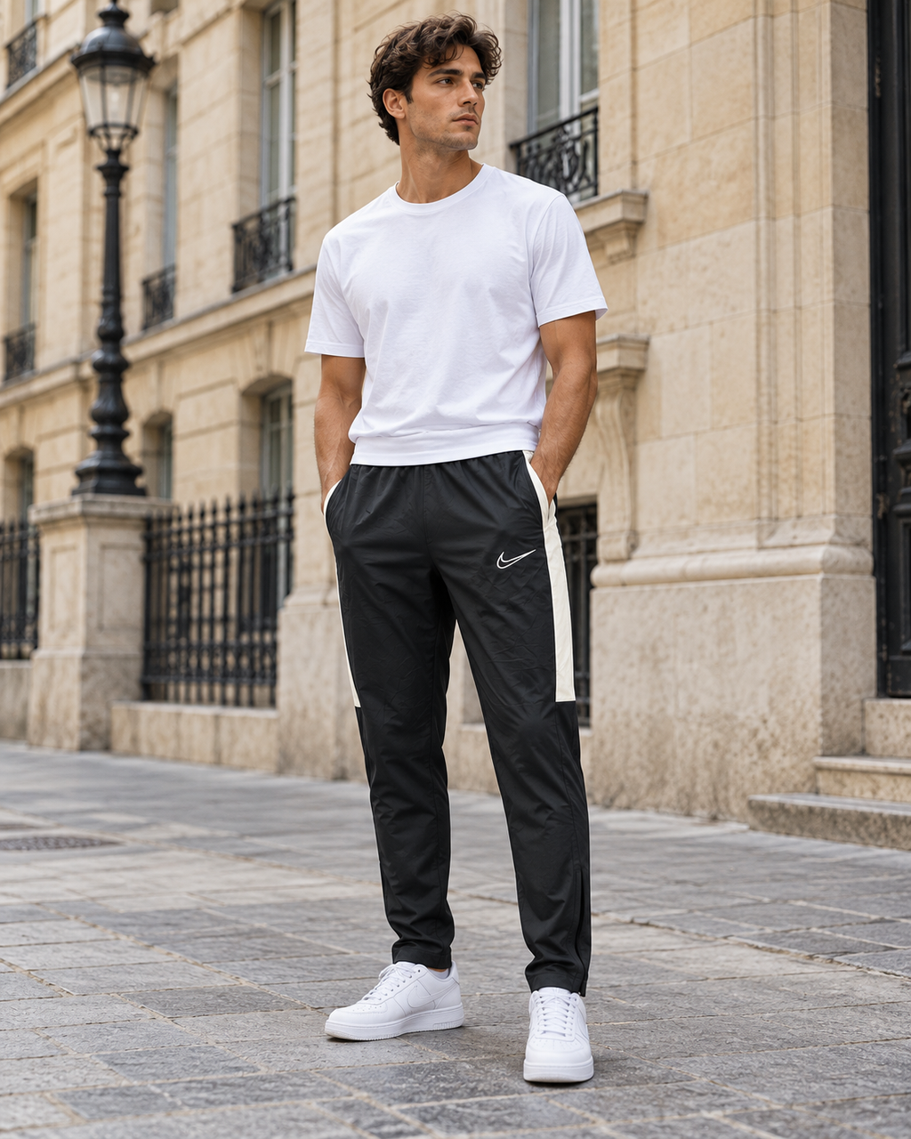 Nike Ανδρικό Παντελόνι Φόρμας Μαύρο - S