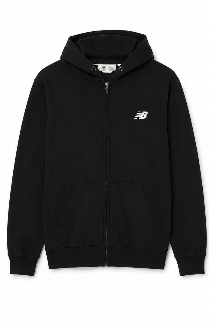 New Balance Essentials Full Zip Hoodie – Μαύρη-L