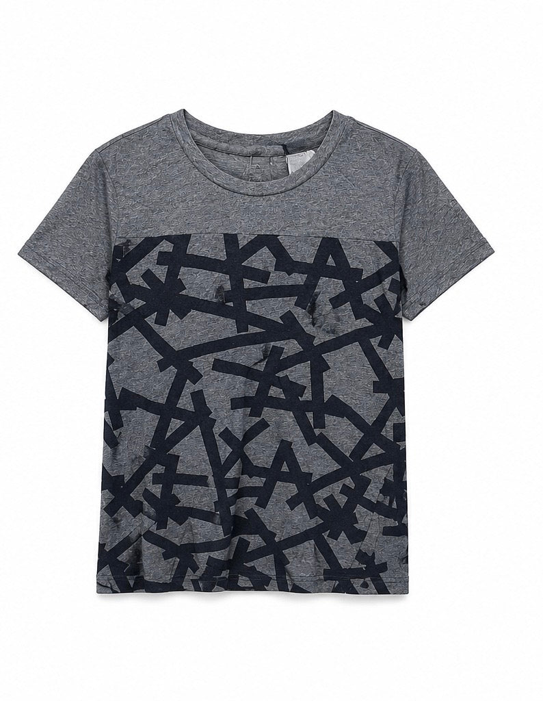 Adidas Ανδρικό T-Shirt Μπλουζάκι – Γκρι/Μαύρο – M