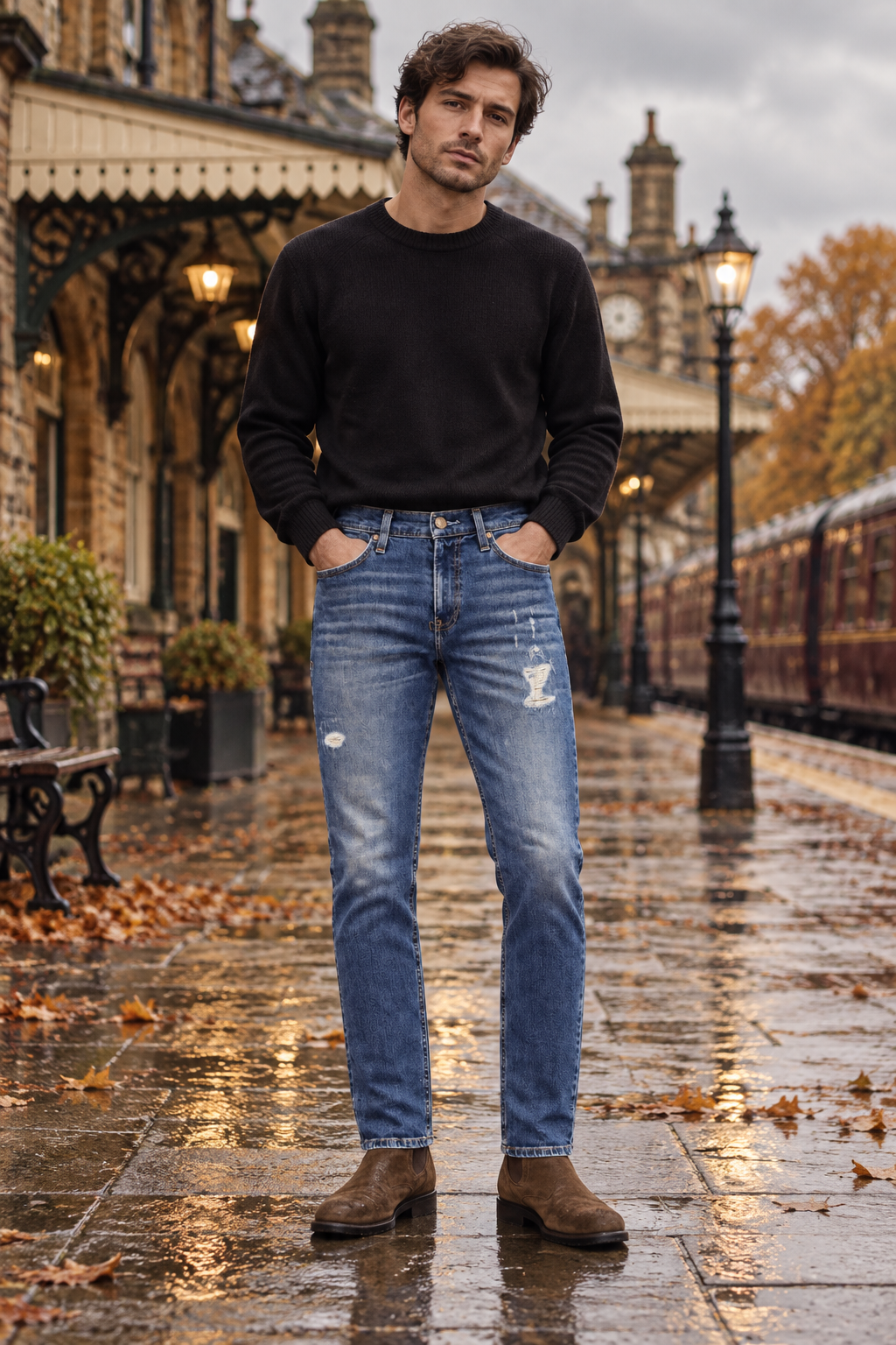 Hollister Ανδρικό Τζιν Μπλε Super Skinny - W30 L30