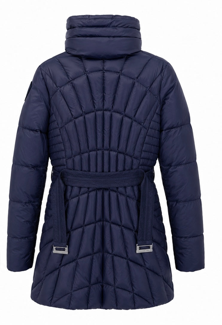 Blauer USA Women’s Long Puffer Jacket – Navy Blue-L