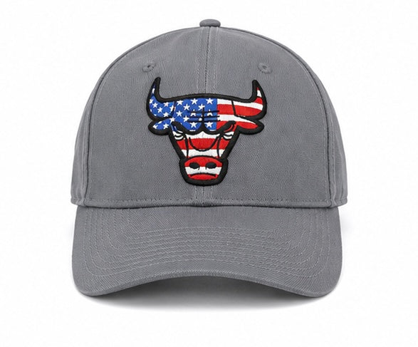 Chicago Bulls Γκρι Καπέλο Baseball USA Logo