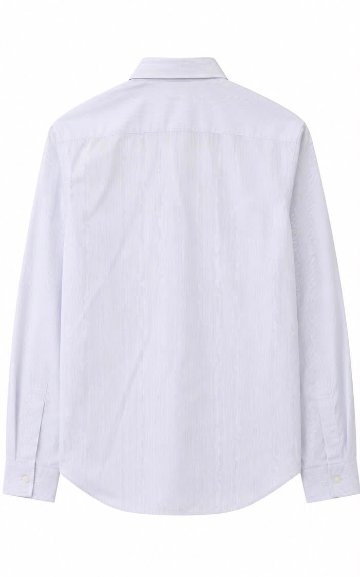 Fred Perry Slim Fit Ανδρικό Πουκάμισο Ριγέ Γαλάζιο/Λευκό –S