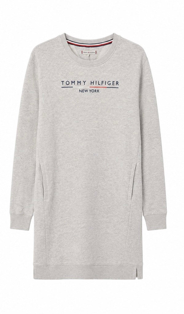 Tommy Hilfiger Γυναικείο Φόρεμα Φούτερ – Γκρι – M