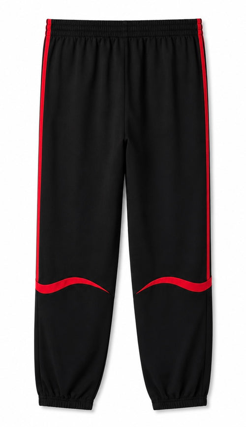 Adidas Ανδρικό Μαύρο Παντελόνι Φόρμας με Κόκκινες Ρίγες-S