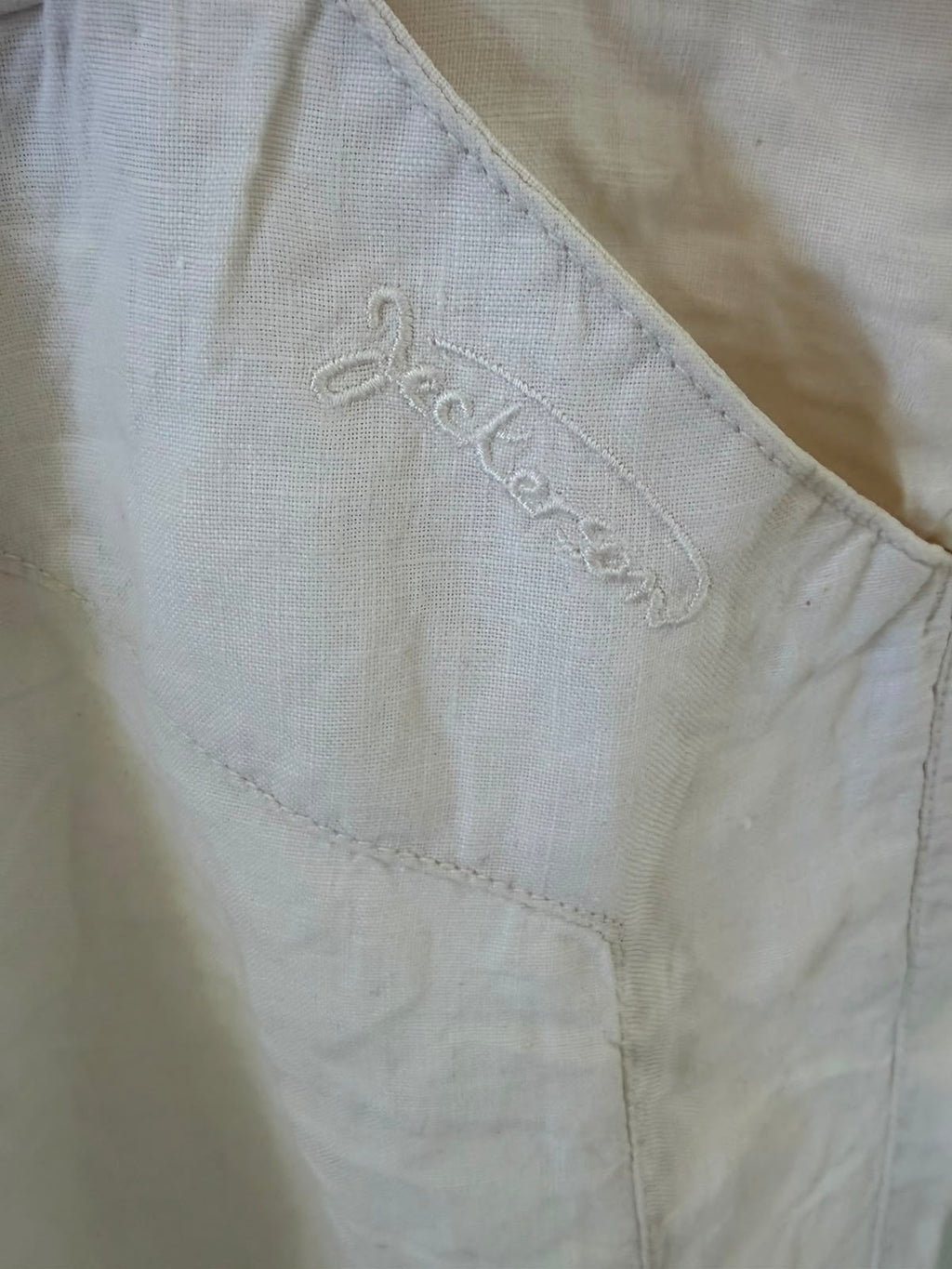 Jeckerson White Cotton Pants-W30