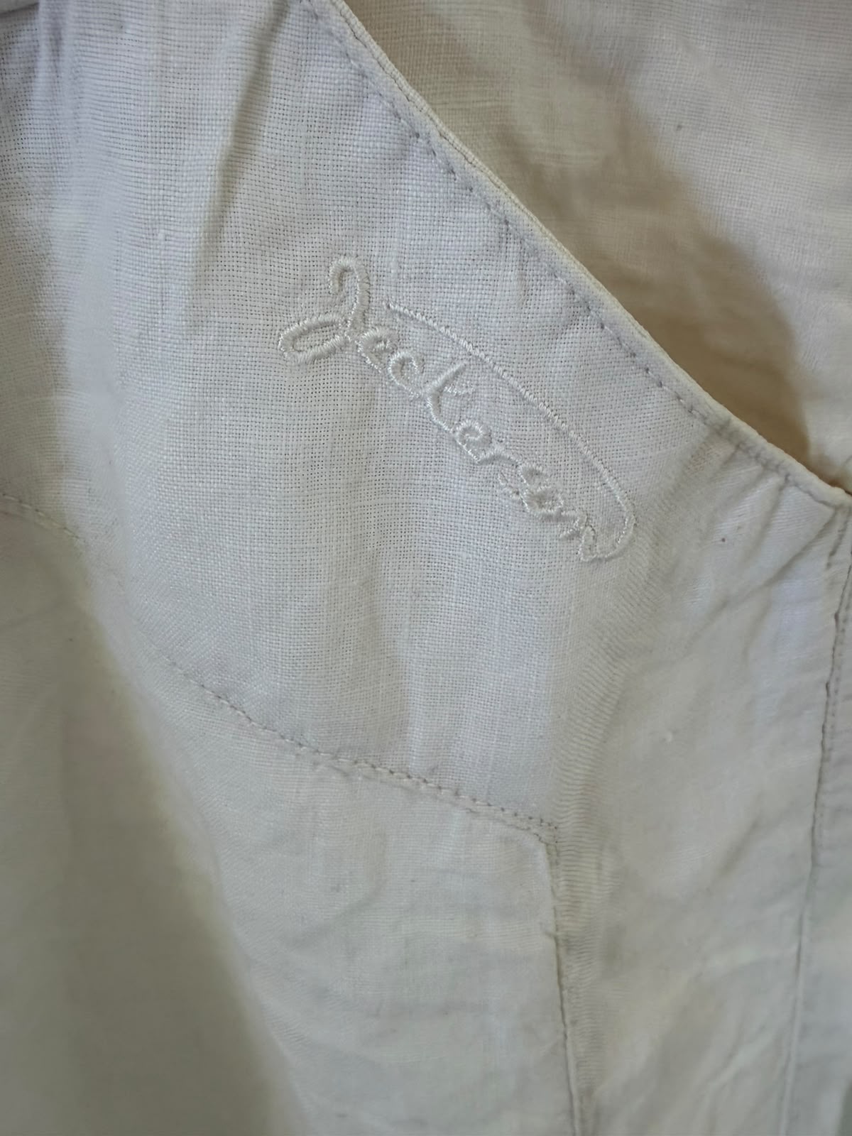 Jeckerson White Cotton Pants-W30