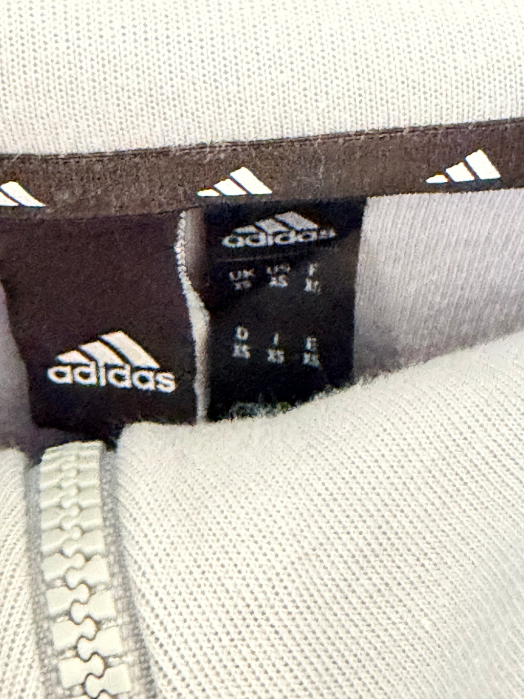 Adidas Γκρι Full Zip Αθλητική Ζακέτα με Κουκούλα-XS