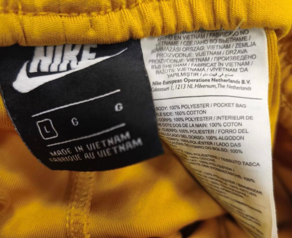 Nike Ανδρικό Παντελόνι Φόρμας Κίτρινο - L