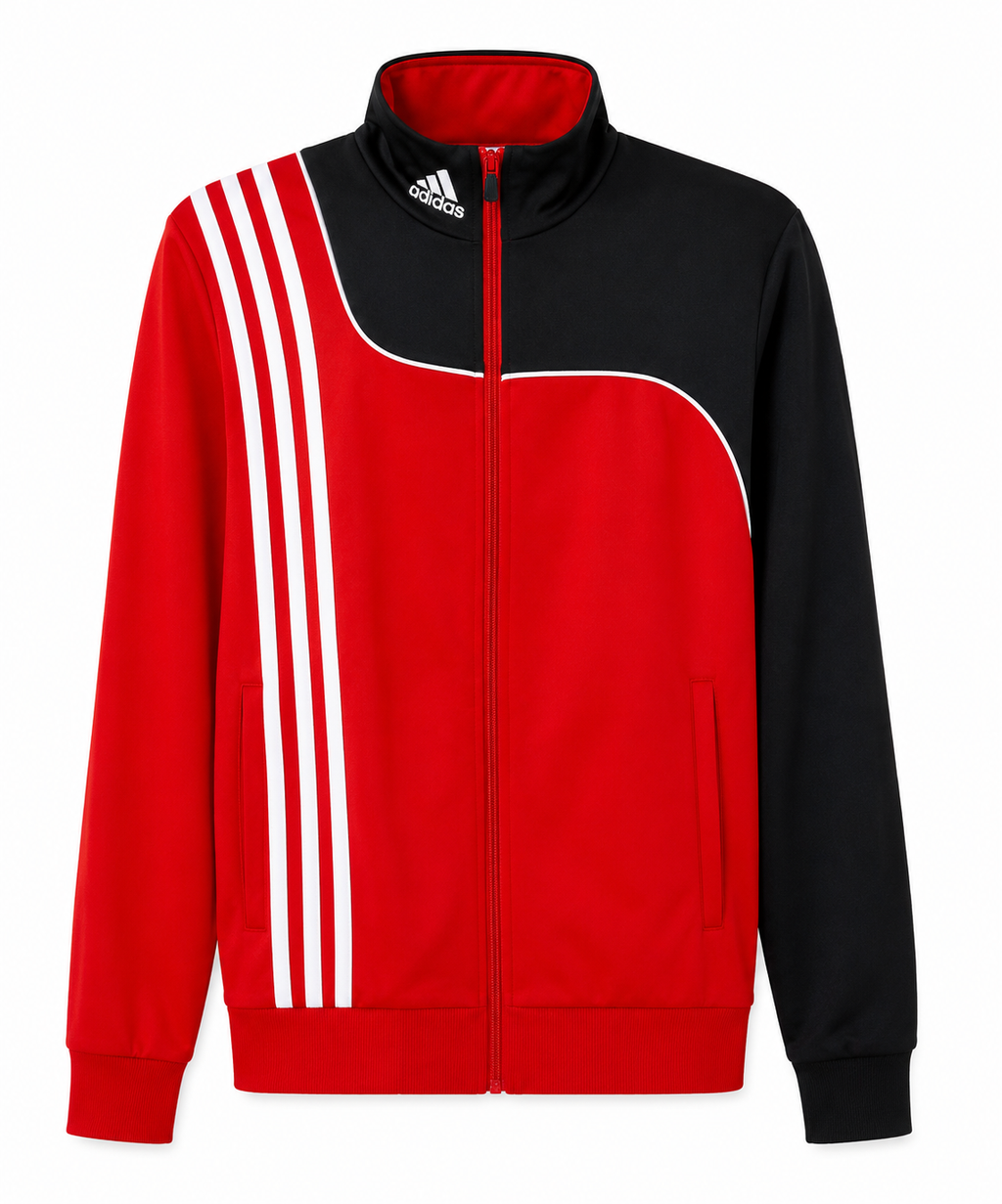 Adidas Track Jacket Κόκκινο / Μαύρο Full Zip-XL