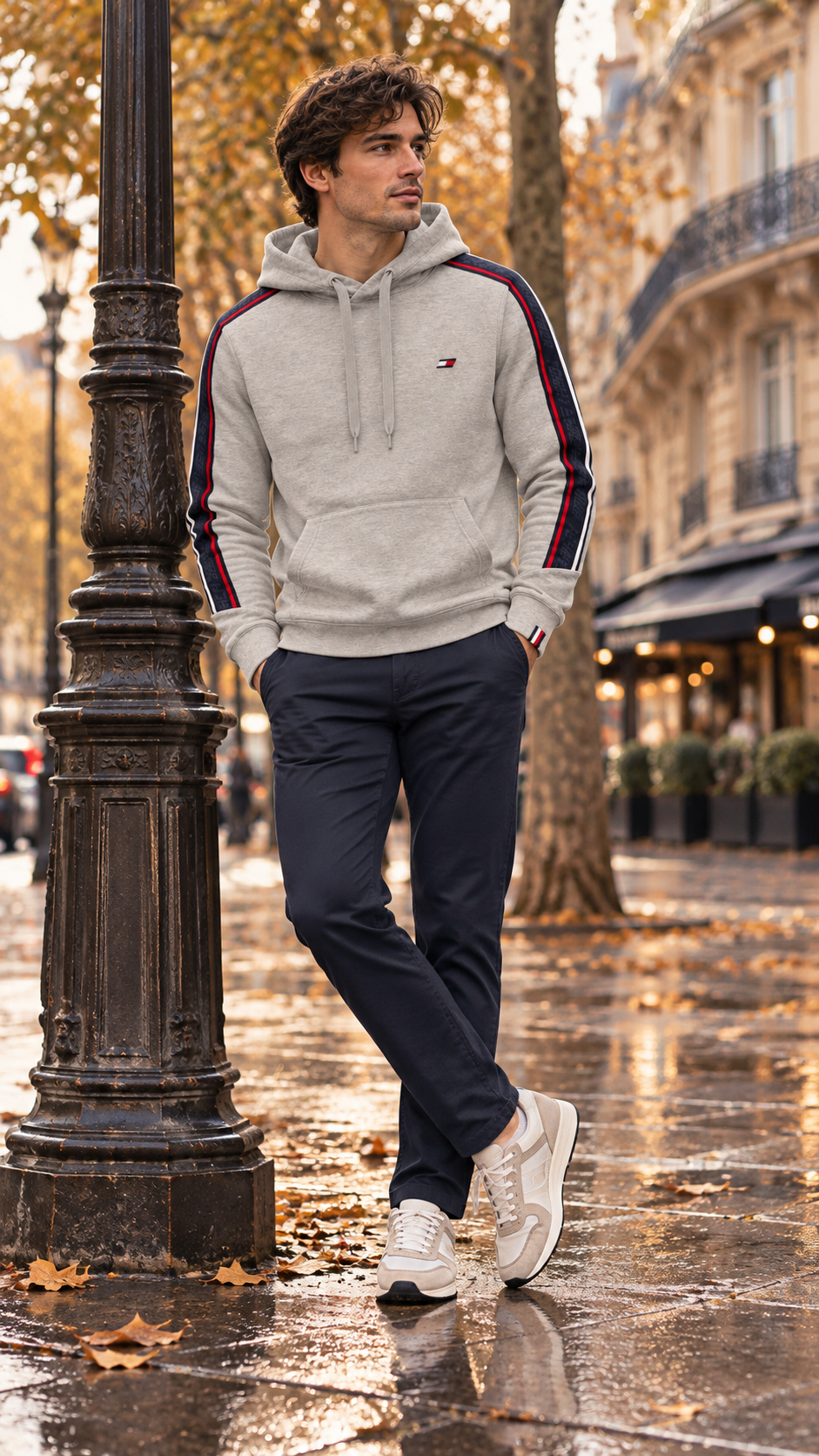 Tommy Hilfiger Ανδρικό Φούτερ με Κουκούλα – Γκρι - S