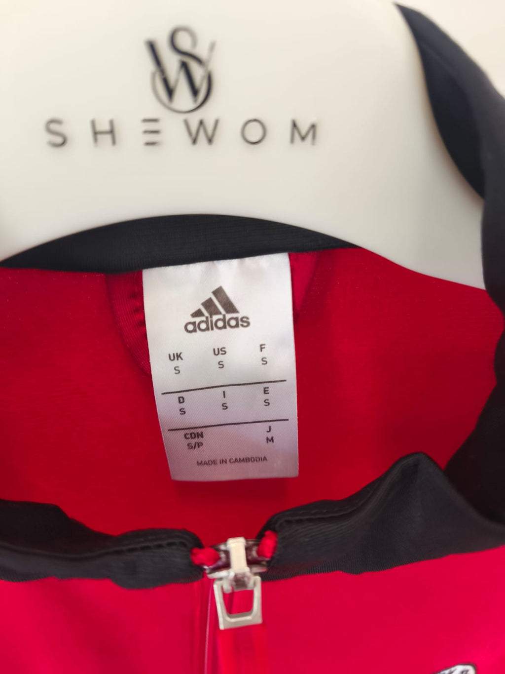 Adidas Team Track Jacket – Red/Black-S