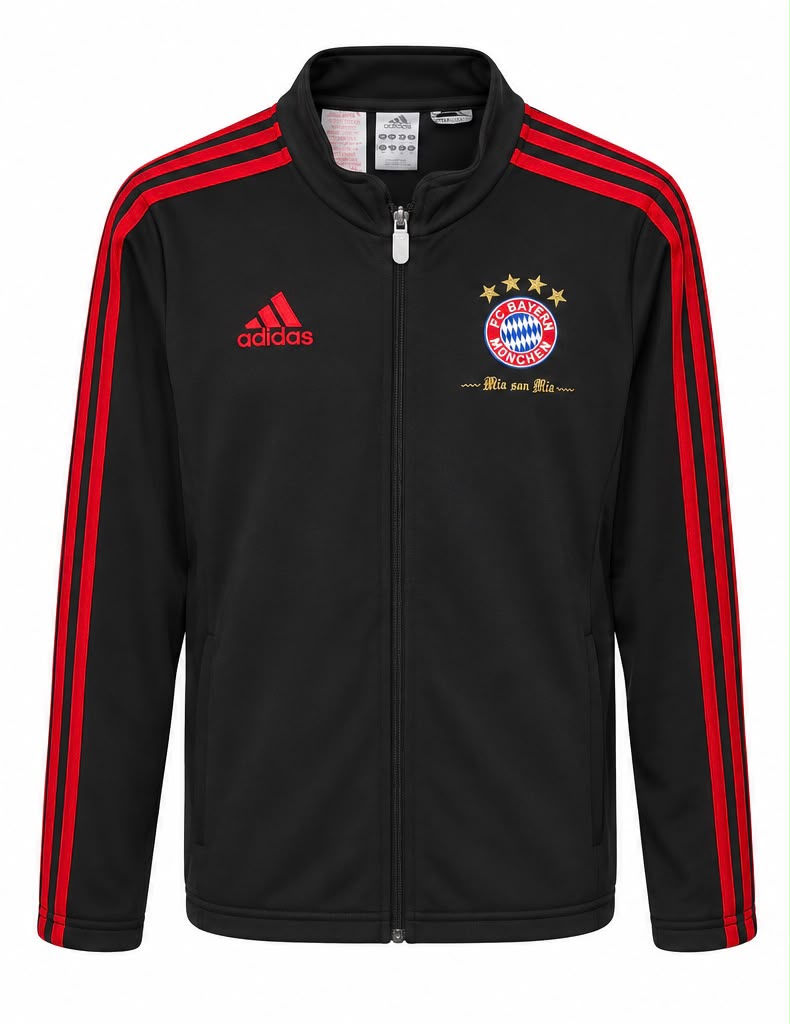 Adidas Bayern Munich Ανδρική Ζακέτα Μαύρη - XL
