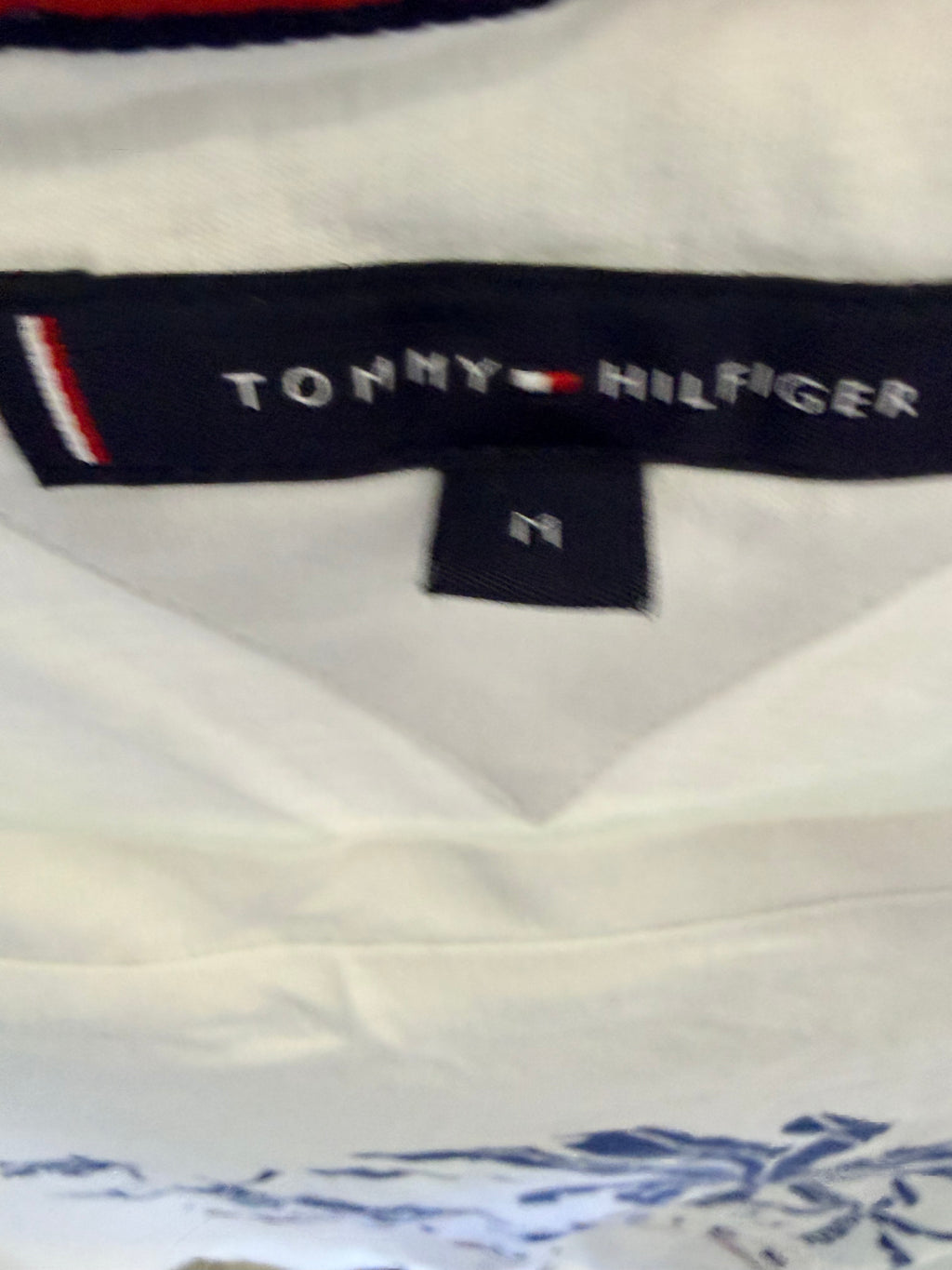 Tommy Hilfiger Λευκό T-Shirt Tropical Print-M