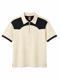 Diesel Vintage Ανδρικό Zip Polo Εκρού/Μαύρο L