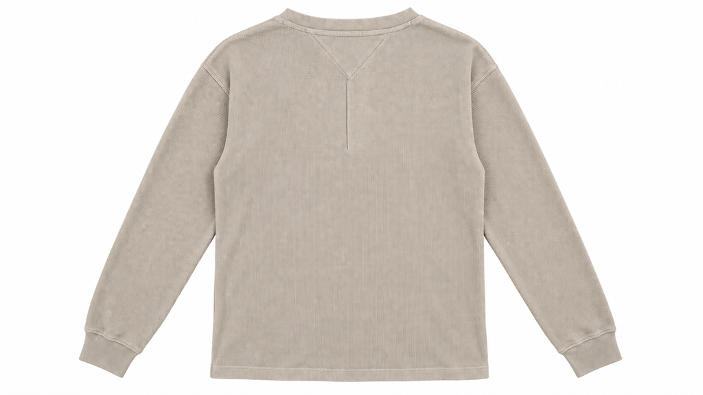 Tommy Jeans Ανδρικό Μακρυμάνικο Μπλουζάκι Henley – Μπεζ – S