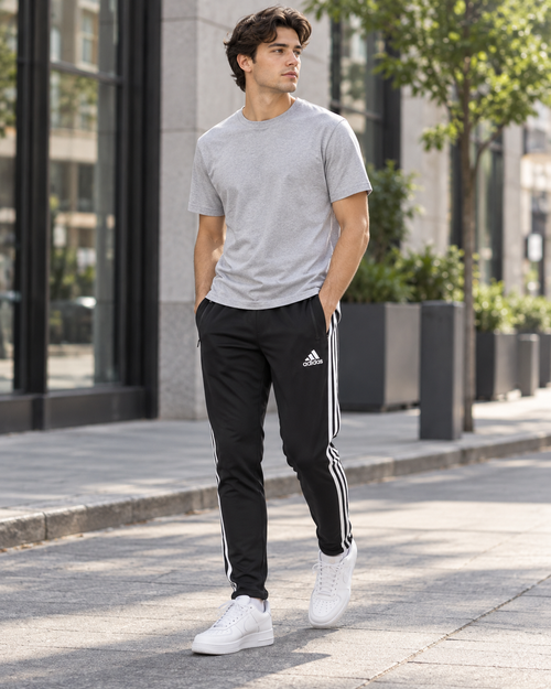 Adidas Ανδρικό Παντελόνι Φόρμας Μαύρο - M