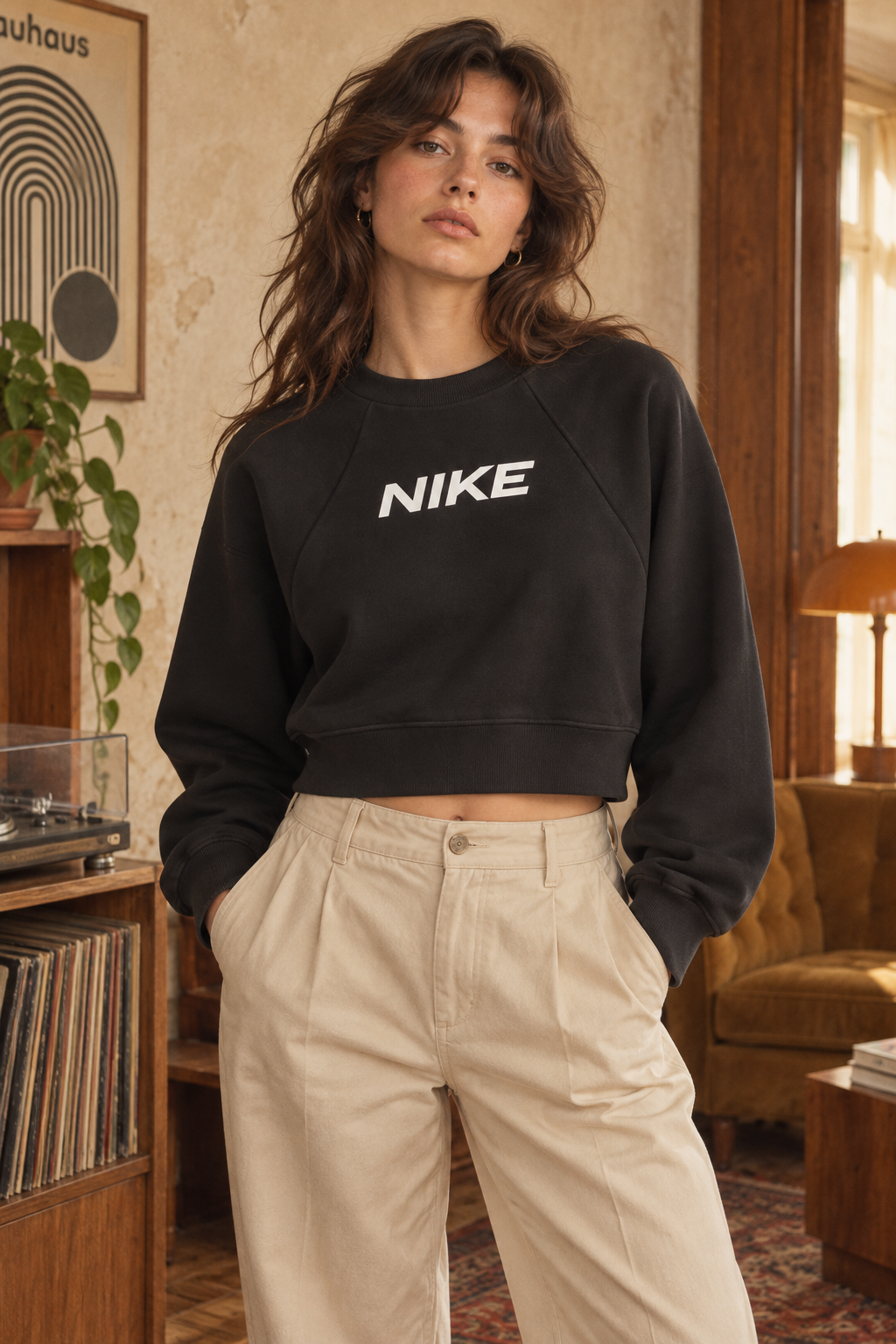Nike Γυναικείο Φούτερ Μαύρο - XS