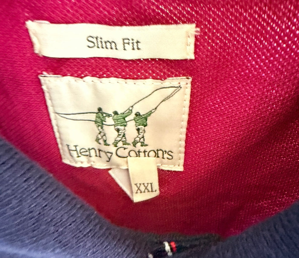 Henry Cottons Ανδρικό Polo Μπλουζάκι – Φούξια – Size XXL