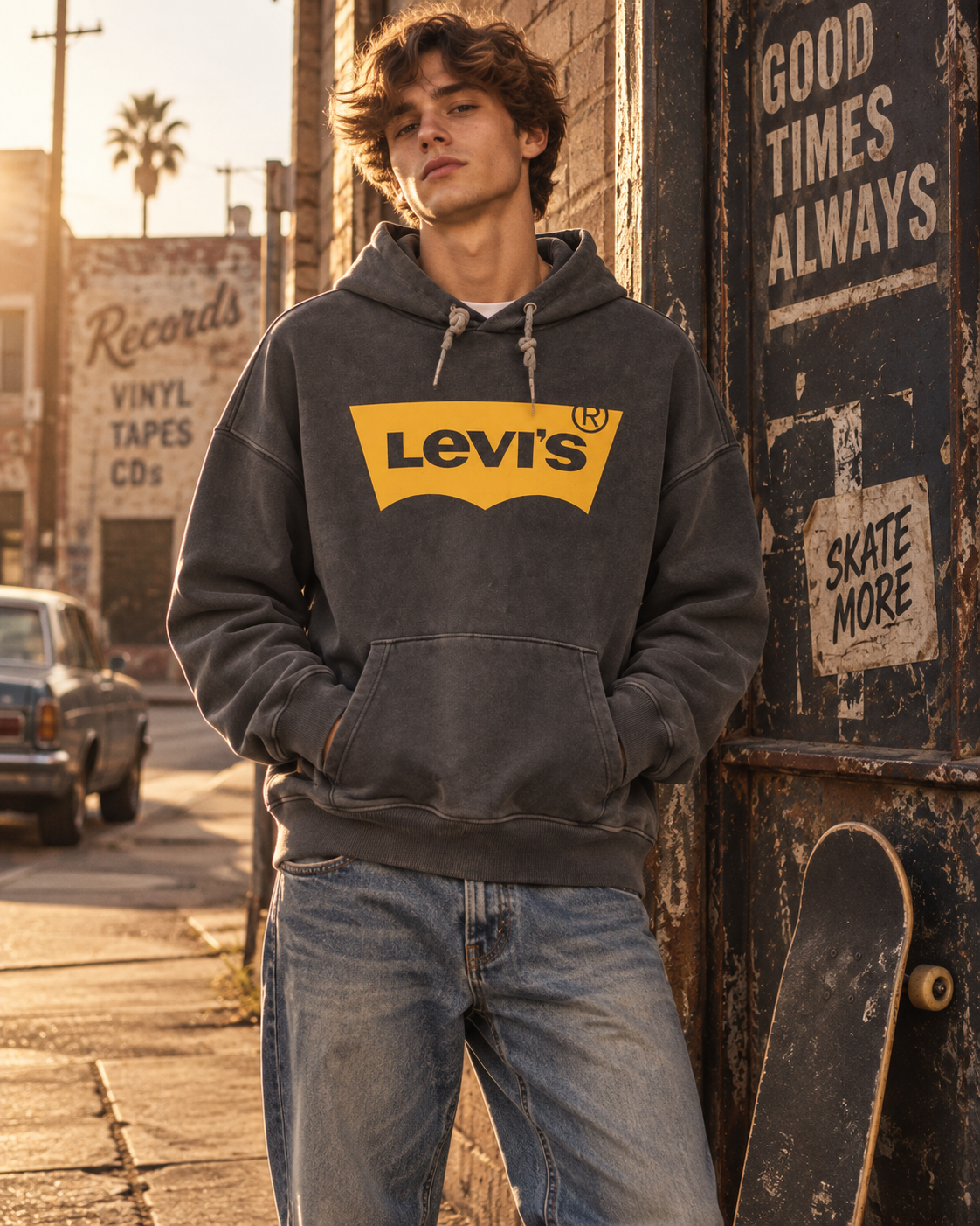 Levi's Ανδρικό Φούτερ Ανθρακί – S