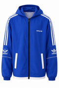 Adidas Originals Μπλε Αντιανεμικό Jacket με Κουκούλα-M