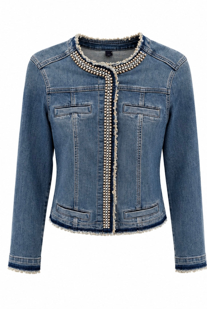 Liu Jo Embellished Denim Jacket – Light Blue-M